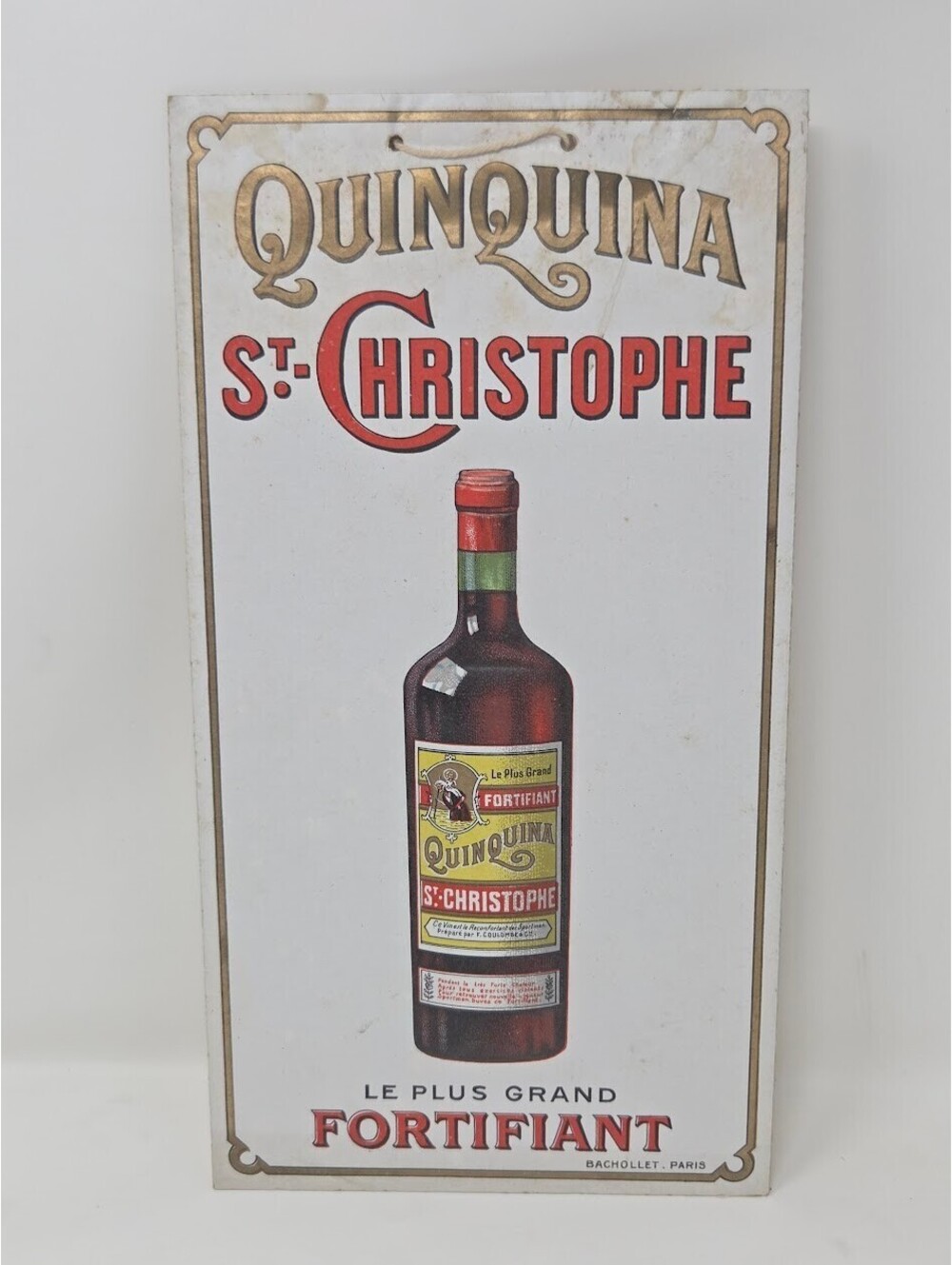 Quinquina St Christophe Fortifiant French Advertising Hanging Sign Board